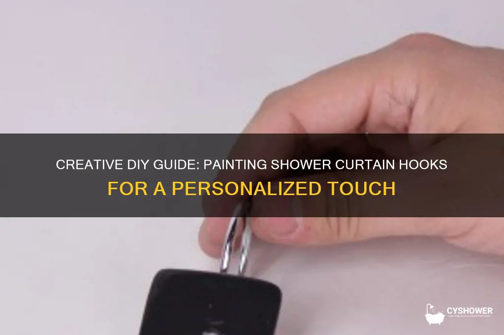 how to paint shower curtain hooks