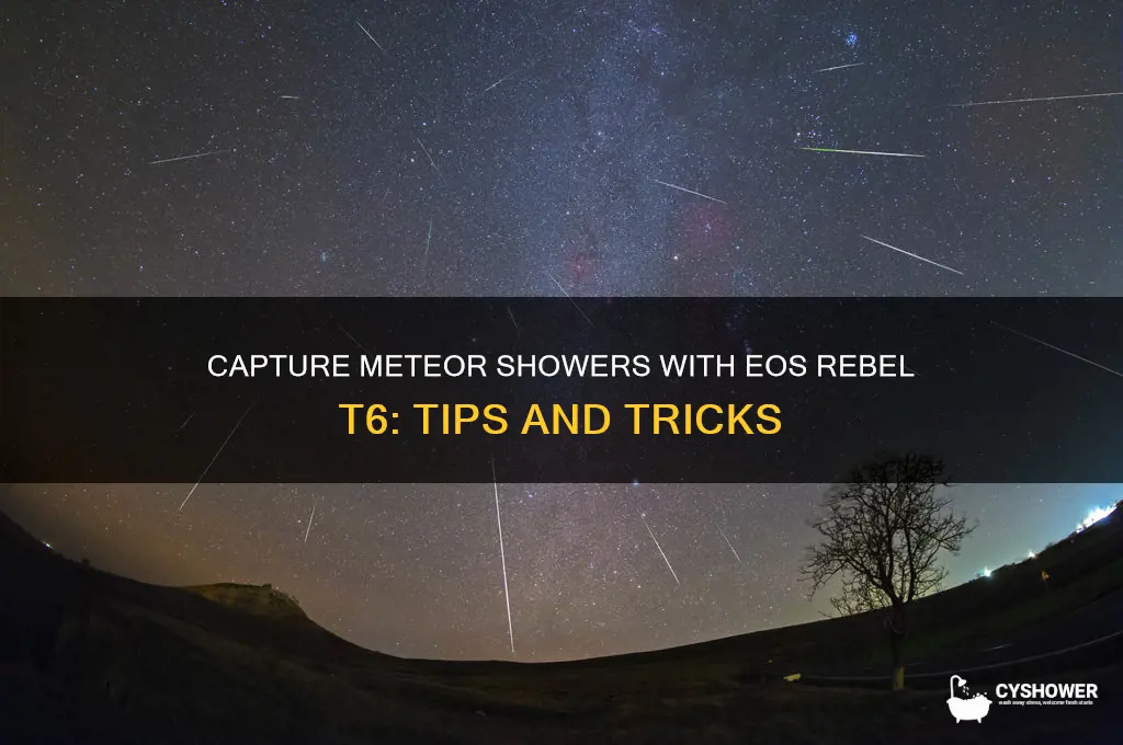 how to photograph a meteor shower with eos rebel t6