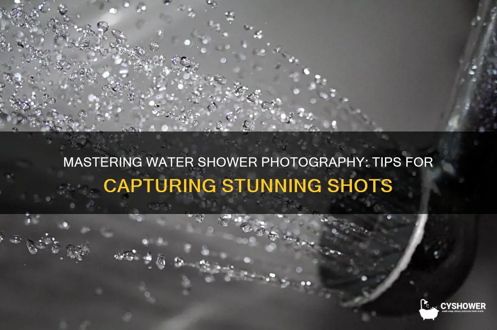 how to photograph in a water shower