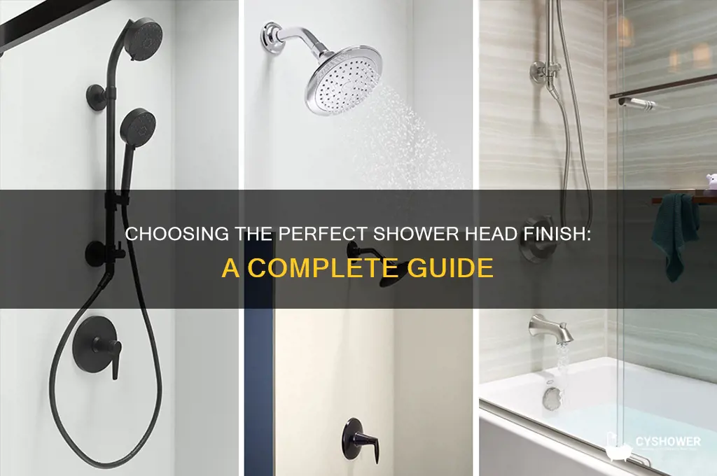 how to pick shower head finish
