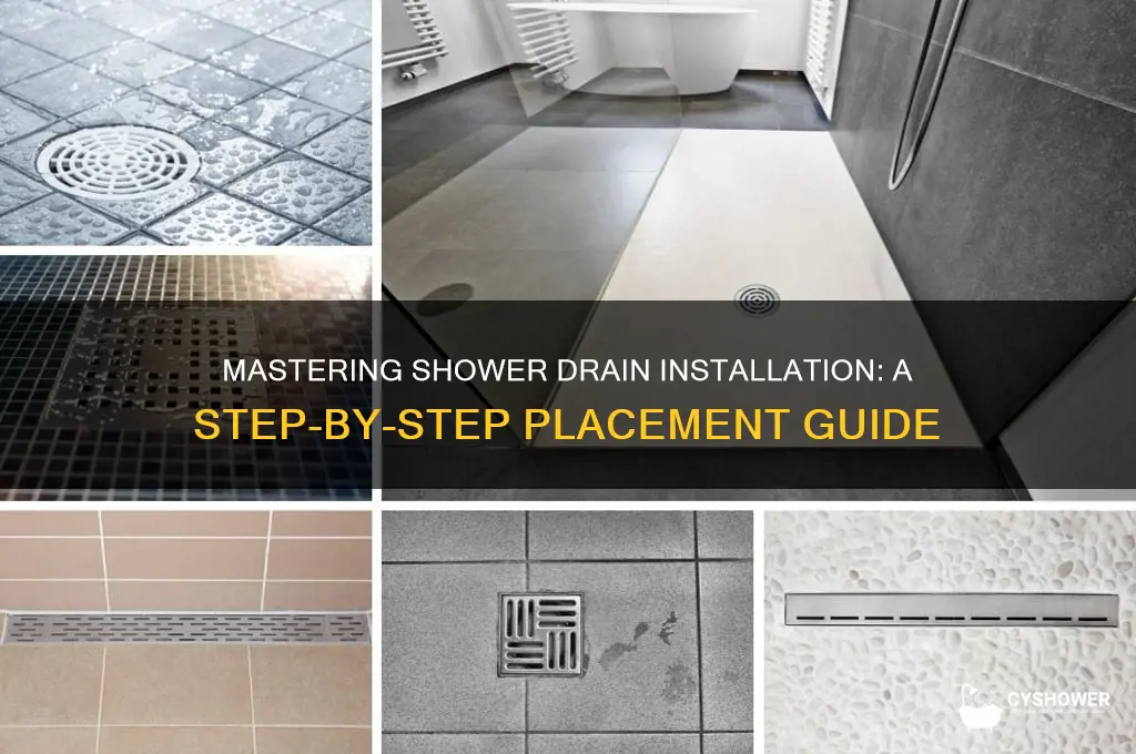 how to place a shower drain