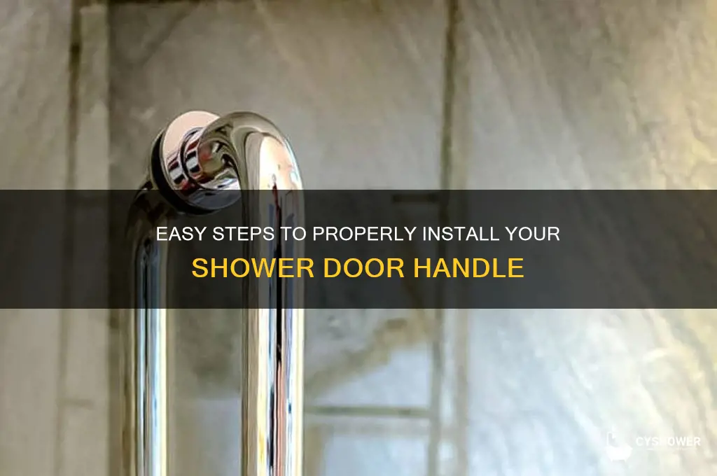 how to place shower door handle