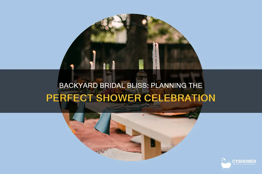 how to plan a backyard bridal shower