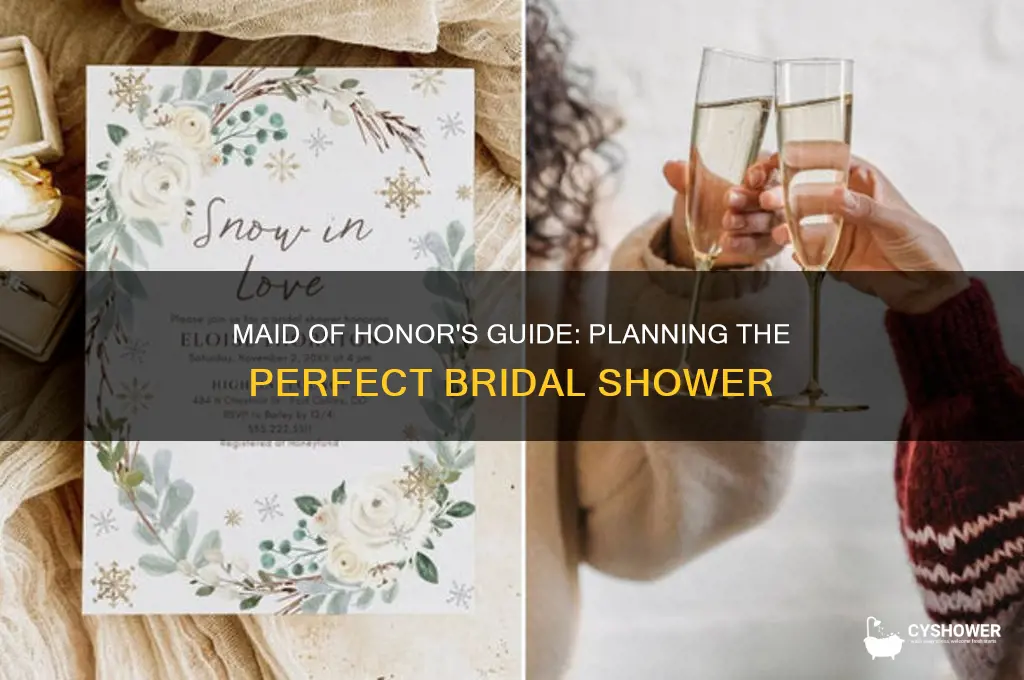 how to plan a bridal shower as maid of honor