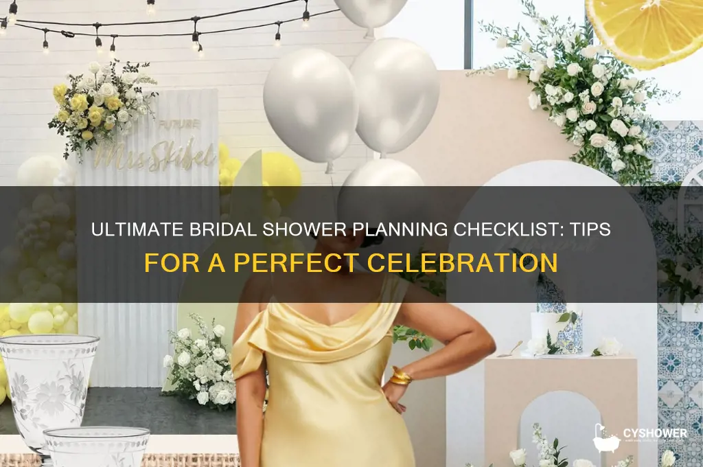 how to plan a bridal shower checklist