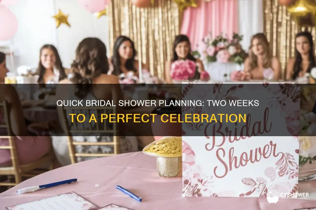 how to plan a bridal shower in two weeks