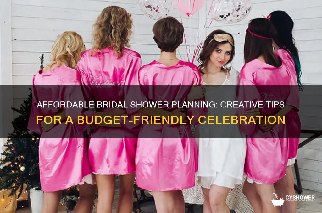 how to plan a bridal shower on a budget
