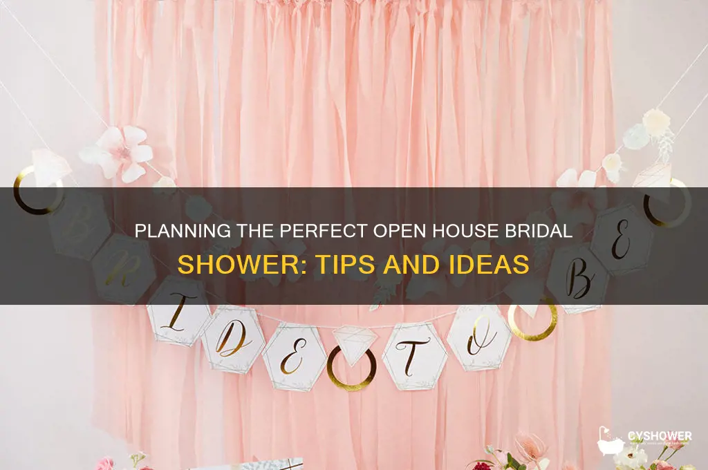 how to plan a open house bridal shower