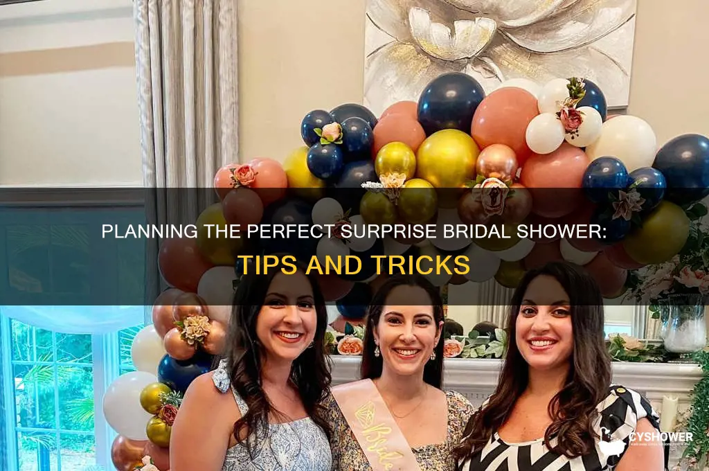 how to plan a surprise bridal shower
