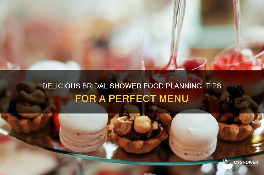 how to plan food for a bridal shower