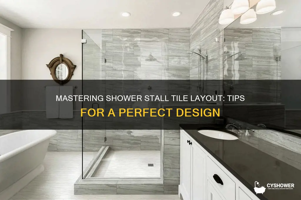 how to plan tile layout for shower stall