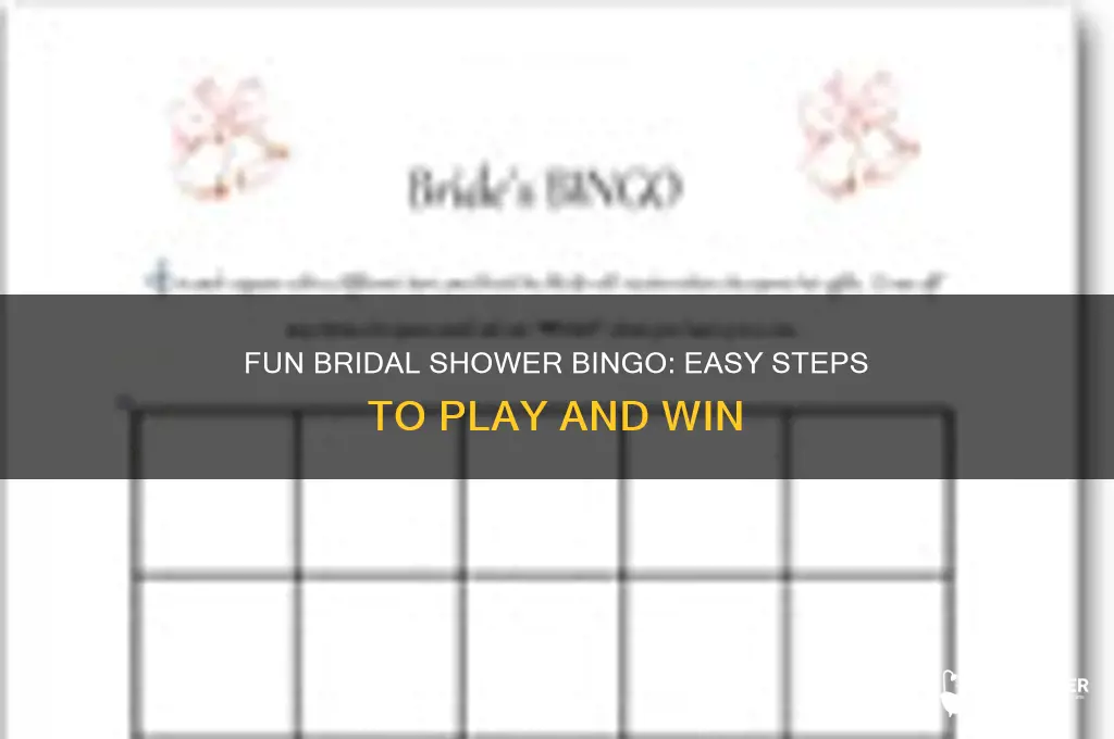 how to play bridal shower bingo