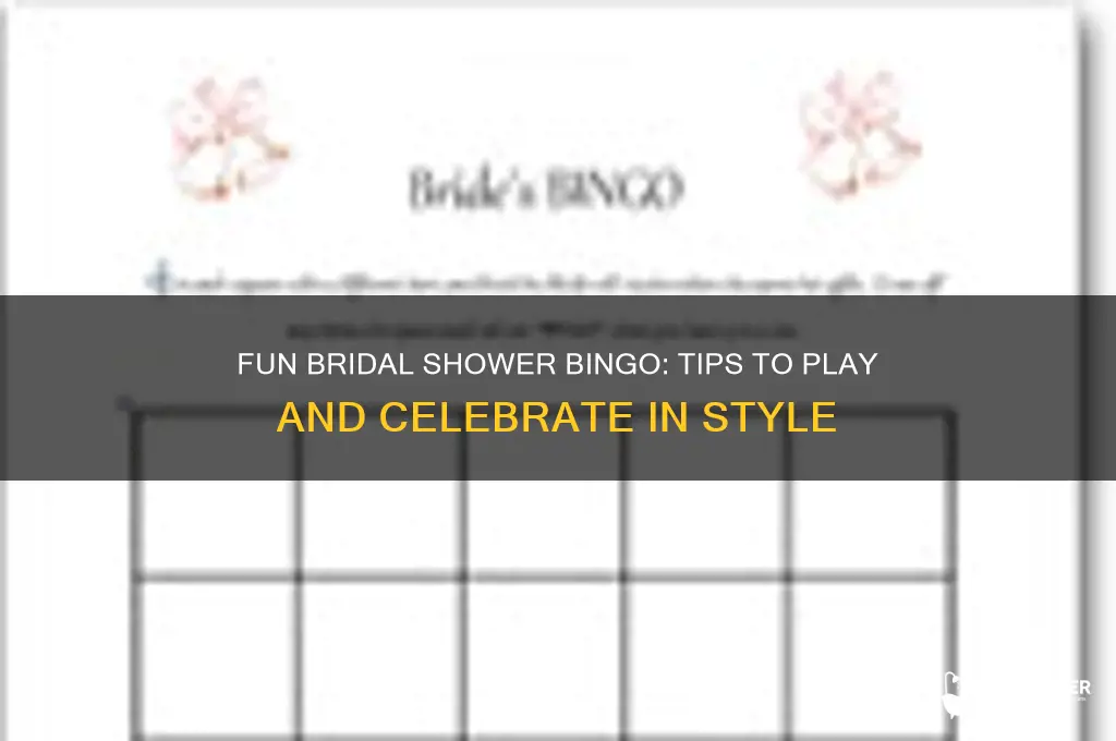 how to play bridal shower bingp
