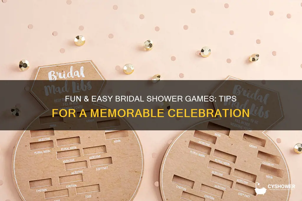 how to play bridal shower games