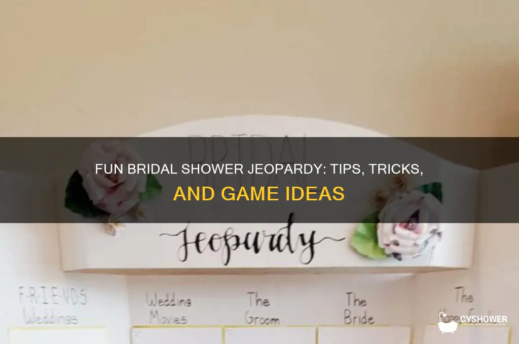 how to play bridal shower jeopardy