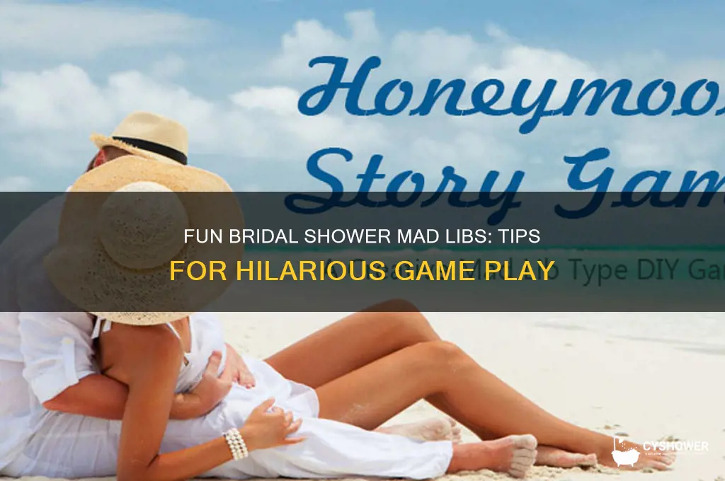 how to play bridal shower mad libs