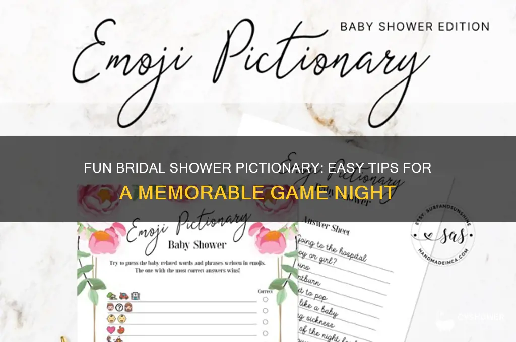 how to play bridal shower pictionary