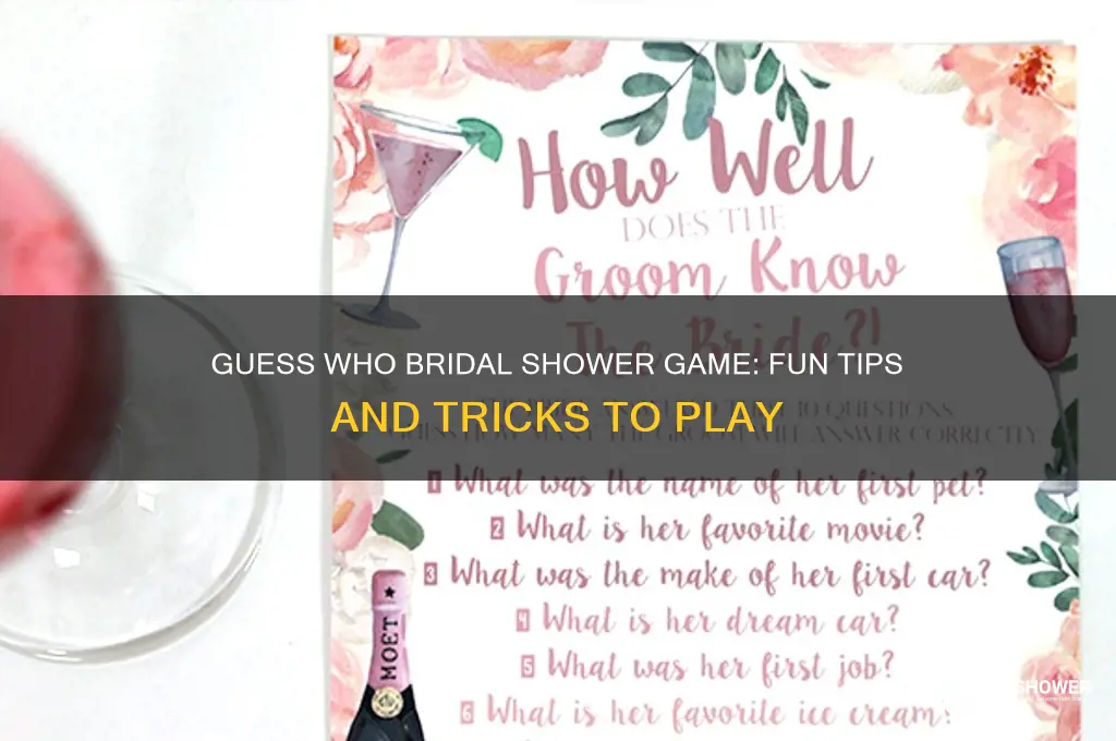 how to play guess who bridal shower game