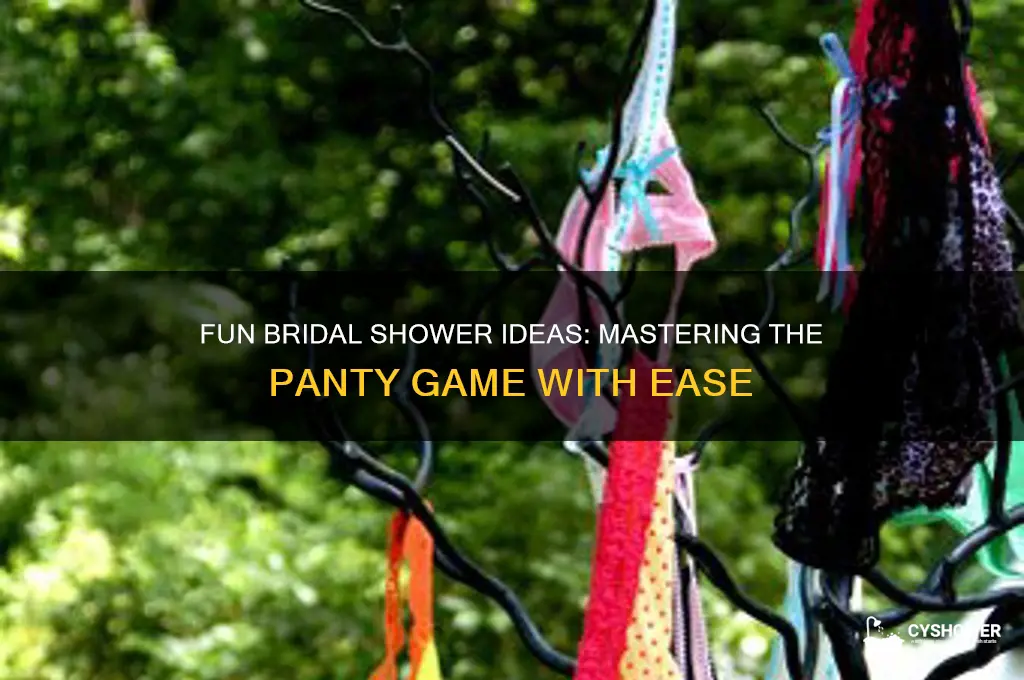 how to play the panty game at a bridal shower