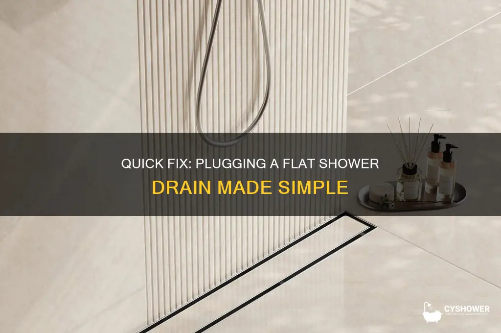 how to plug a flat shower drain