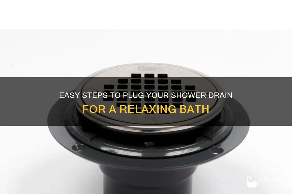 how to plug a shower drain to take a bath