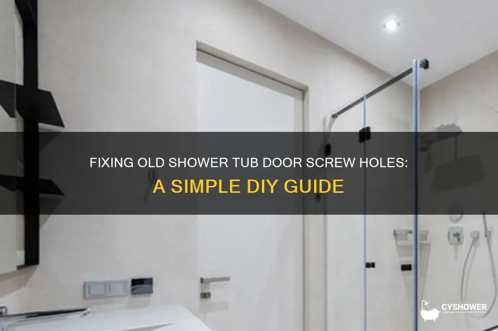 how to plug screw holes from old shower tub door