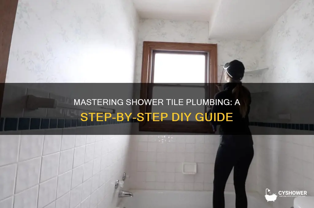 how to plum shower tile