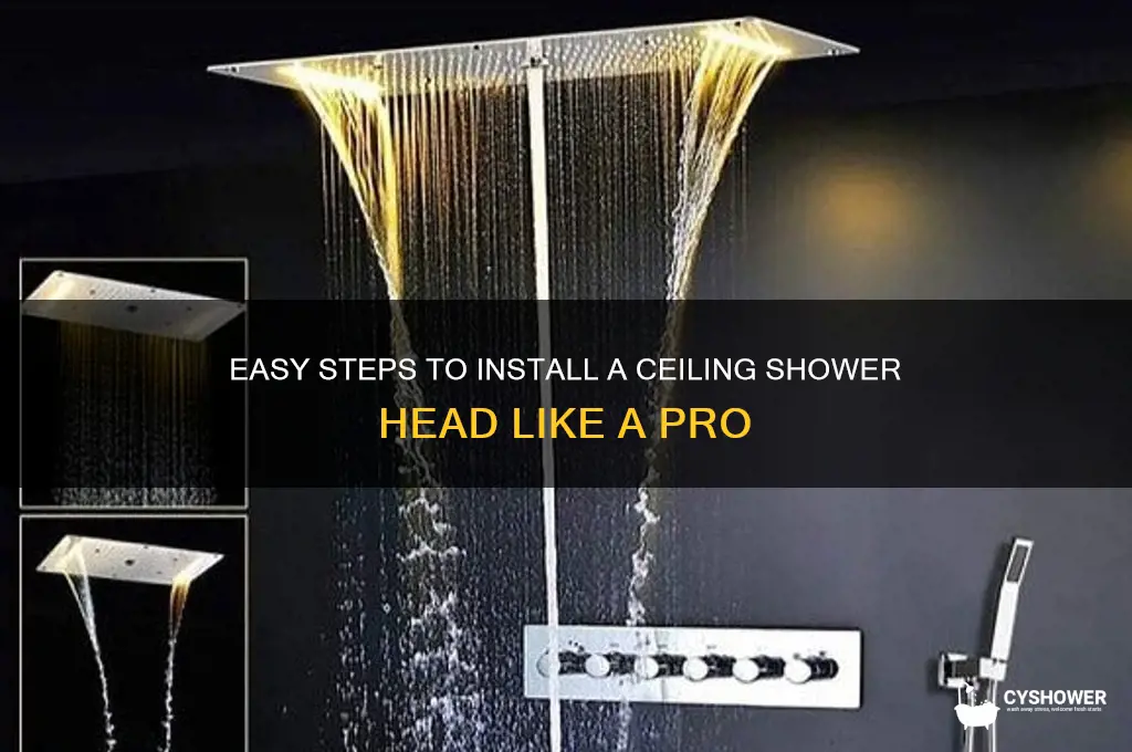 how to plumb a ceiling shower head