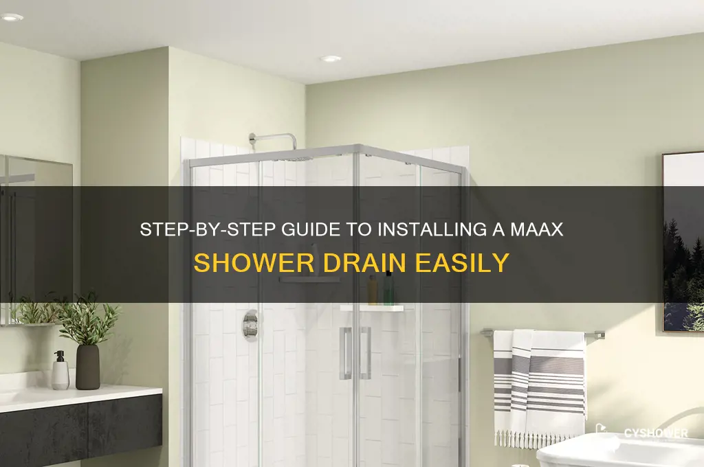 how to plumb a maax shower drain