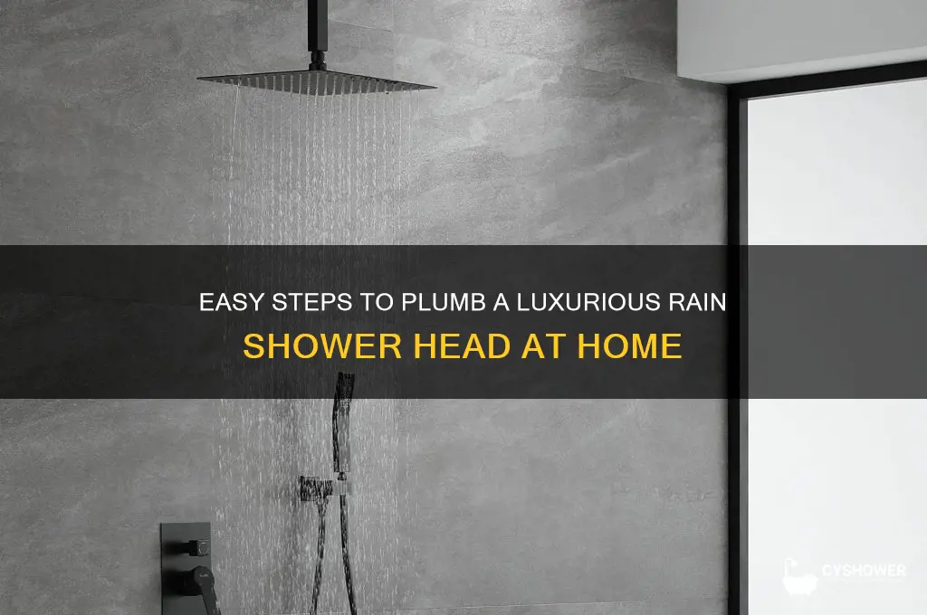how to plumb a rain shower head