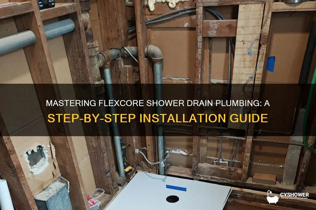how to plumb a shower drain in flexcore