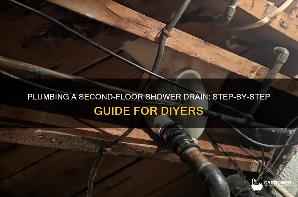 how to plumb a shower drain in second floor
