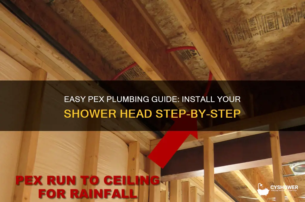 how to plumb a shower head with pex