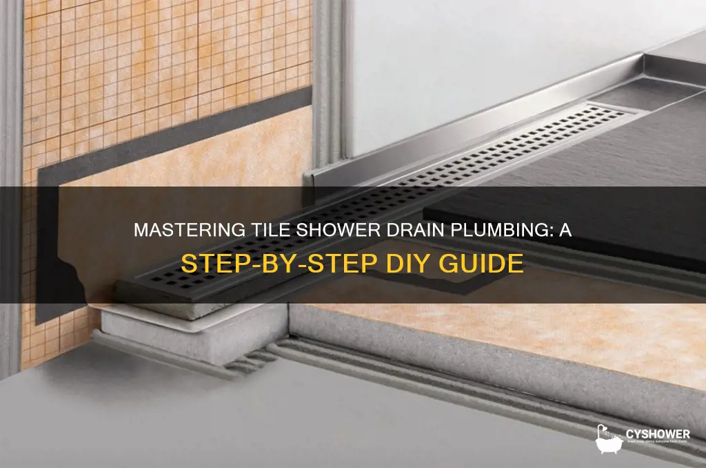 how to plumb a tile shower drain