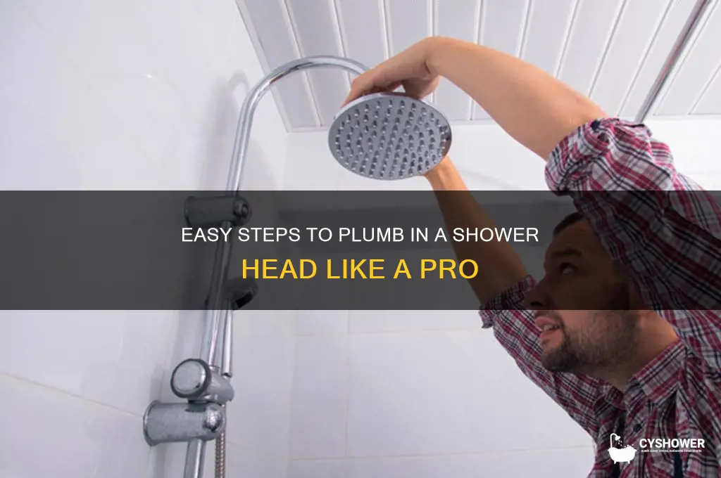how to plumb in a shower head