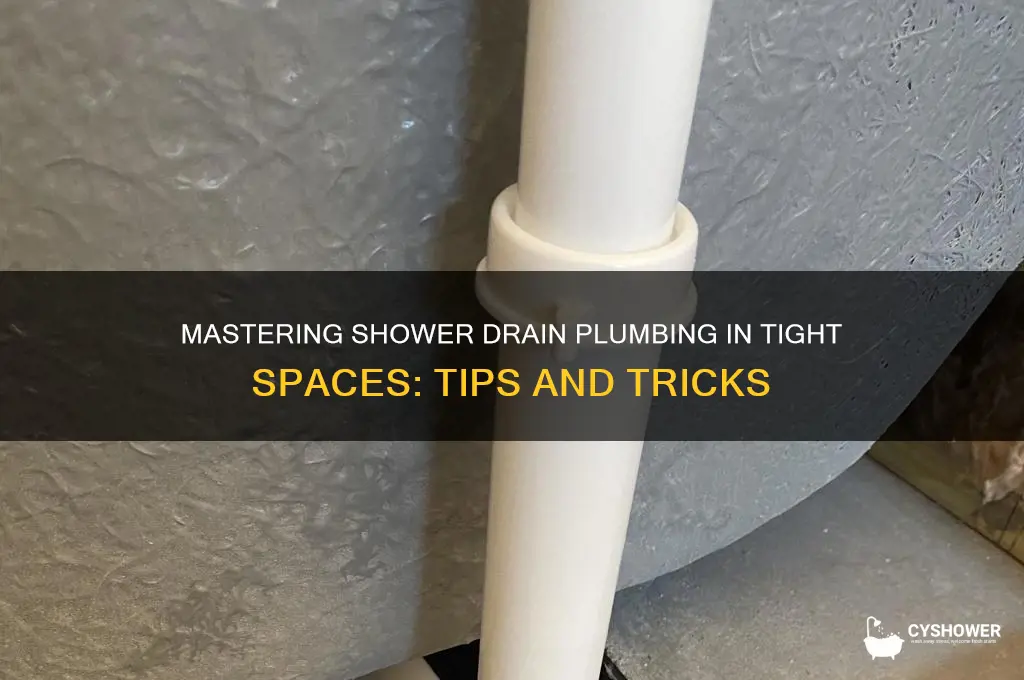how to plumb shower drain in confined space