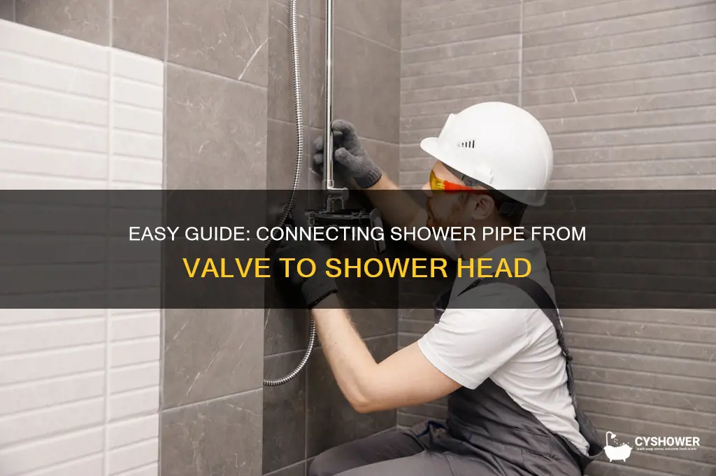 how to plumbing shower pipe from valve to shower head