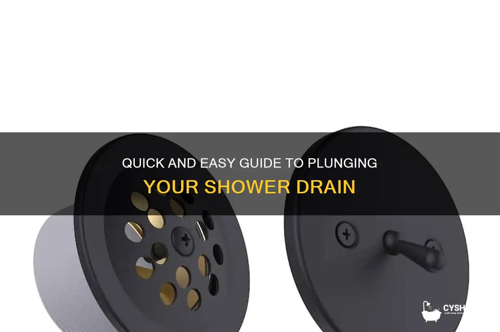 how to plunge shower drain