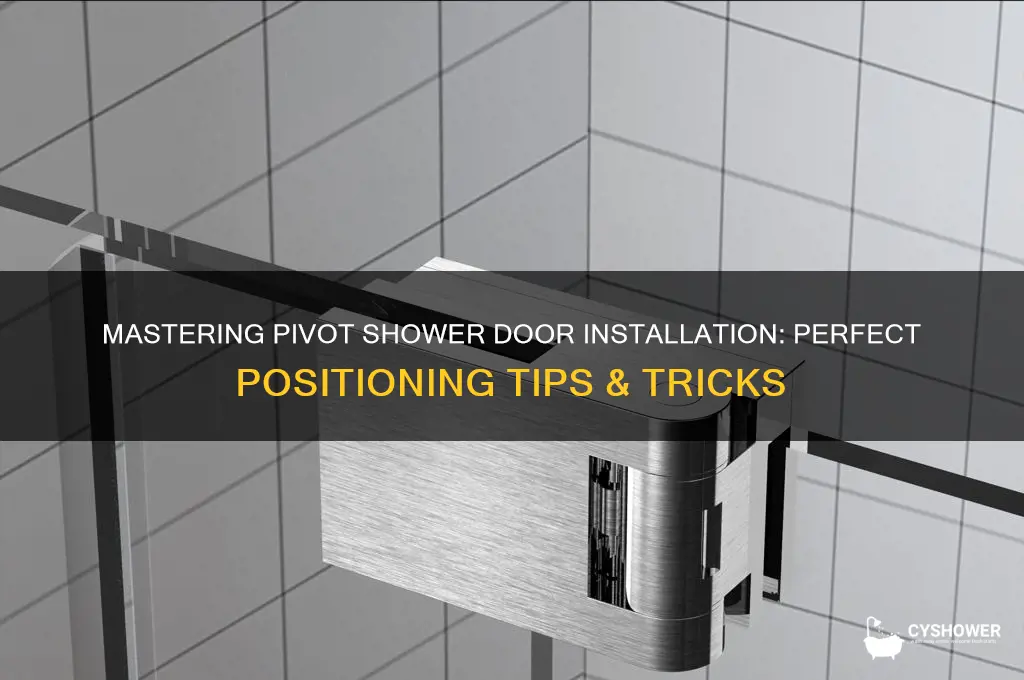 how to position the pivot shower door