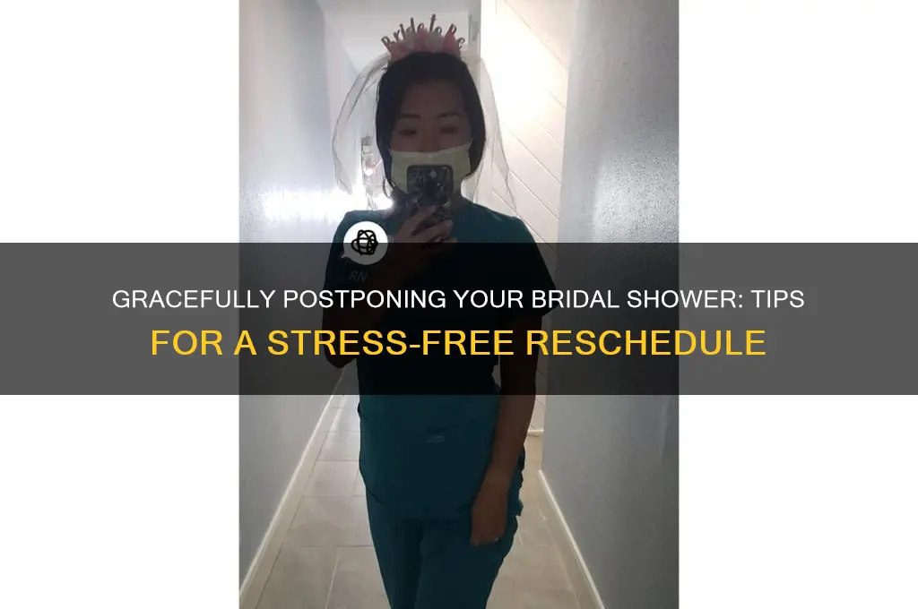 how to postpone a bridal shower