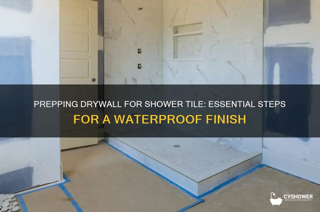 how to preo drywall for tile in shower