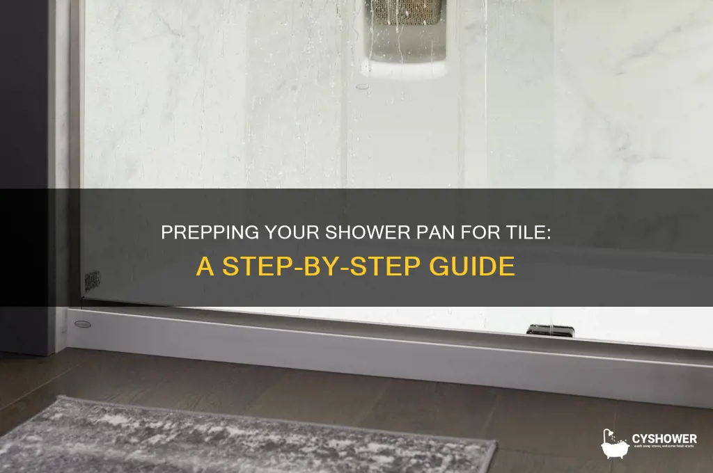 how to prep a shower pan for tile