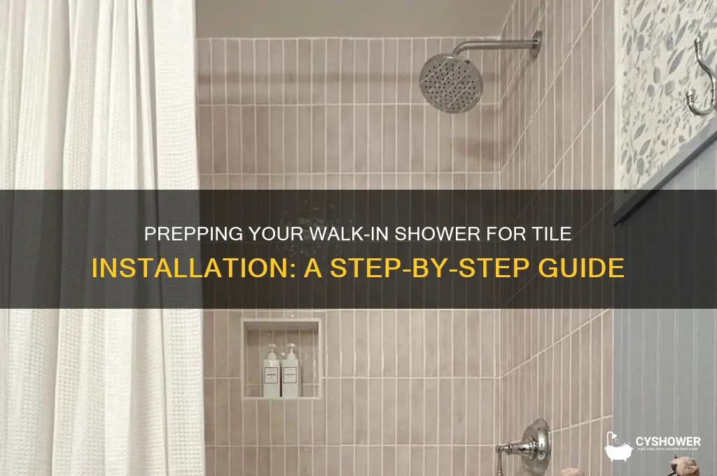how to prep walk in shower for tile