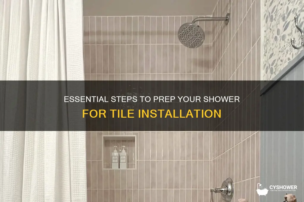 how to prepare a bathroom shower for tile