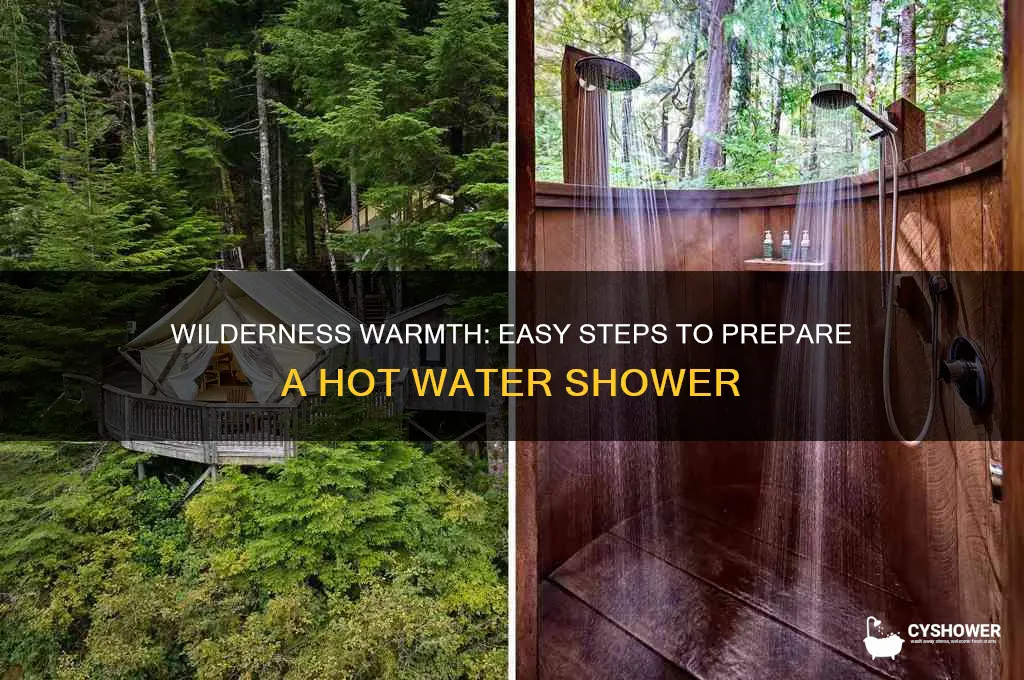 how to prepare a hot water shower in wilderness