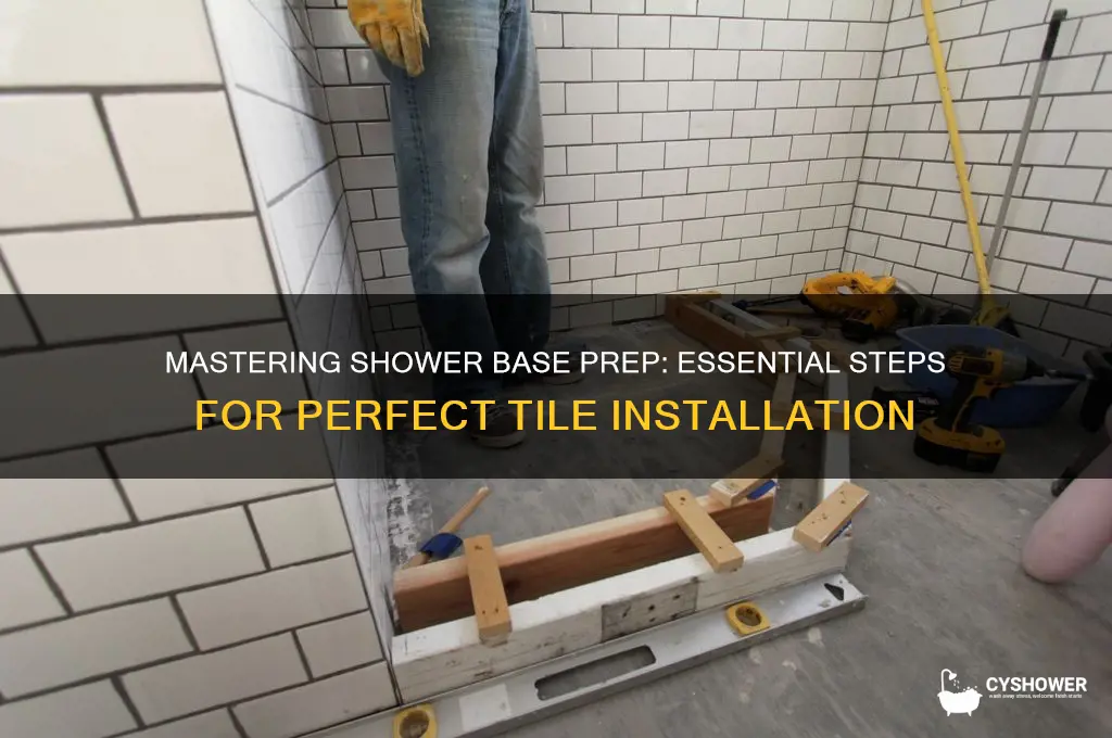 how to prepare a shower base for tile