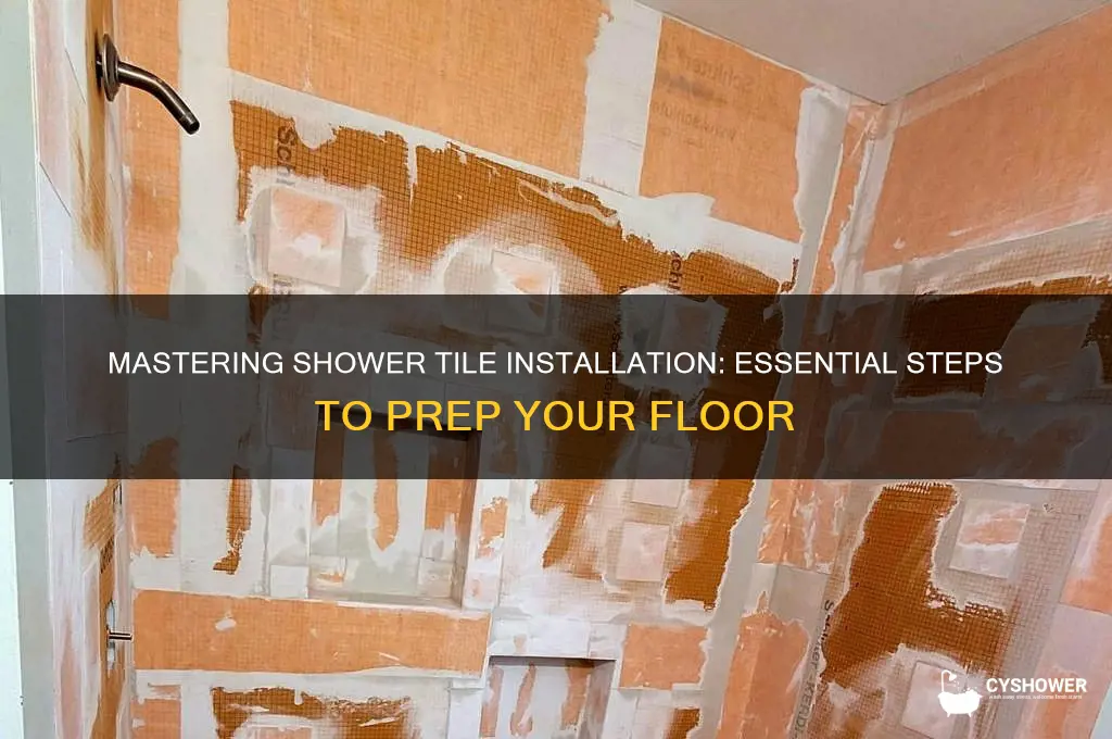 how to prepare shower floor for tile