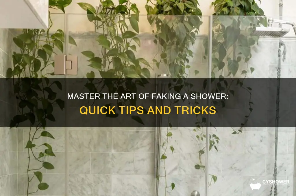 how to pretend to take a shower