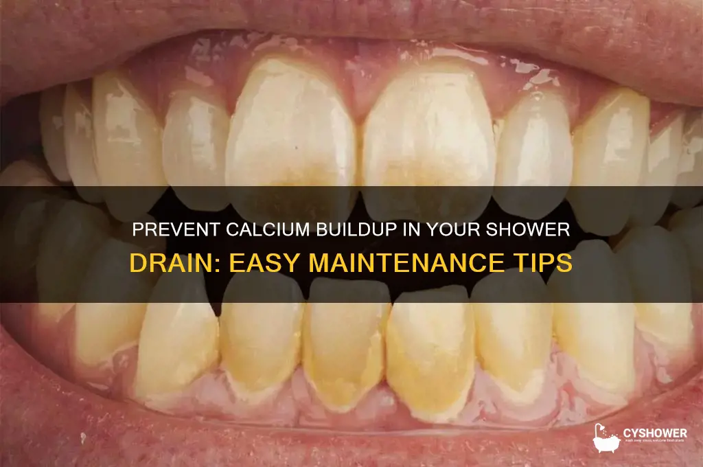how to prevent calcium buildup in shower drain