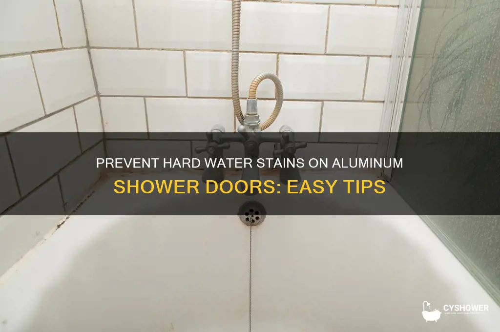 how to prevent hard water deposits on aluminum shower doors